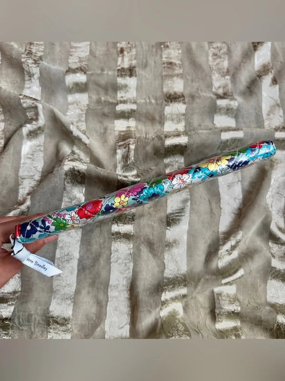 Vera Bradley Floral Blue Travel Cosmetic or Tech Clutch Case